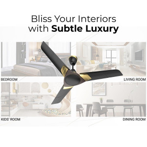 Polycab Aereo Plus Star Rated, 1200mm Ceiling Fan For Home | 100% Copper, High Speed & Air Delivery | Saves Up To 33% Electricity, Rust-Proof Aluminiu