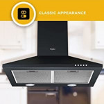 "Whirlpool 60 cm 750 m³/hr Kitchen Chimney - CLASSIC CF 60 BK HOOD (Cassette Filter, Black) "