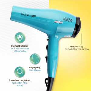 Ultralight Professional Hair Dryer 2000 Watts with Nozzle