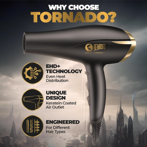 Studio Professional Tornado Hair Dryer with 2000 Watts Power | AC Motor