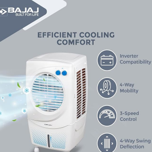 Bajaj PX97 Torque New 36L Personal Air Cooler For Room| DuramarinePump| 1 Year Warranty| TurboFan Technology| Powerful Air Throw| 3-Speed Control| Por