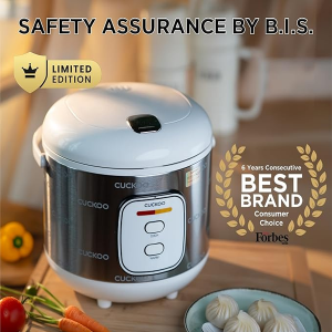 CUCKOO Electric Rice Cooker | 3.5 Litre 10 Cups 1.2 Kg Uncooked Rice Capacity Serves 2-10 People | 700 Watt | Nonstick Ceramic Coated Pot | 8 Hour Kee