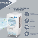 Bajaj PMH 36 Torque 36L Personal Air Cooler For Room| Duramarine Pump with 2-Yr Pump Warranty| 3-Yr Warranty (1 Yr Std + 2 Yr Extn)| TurboFan Technolo